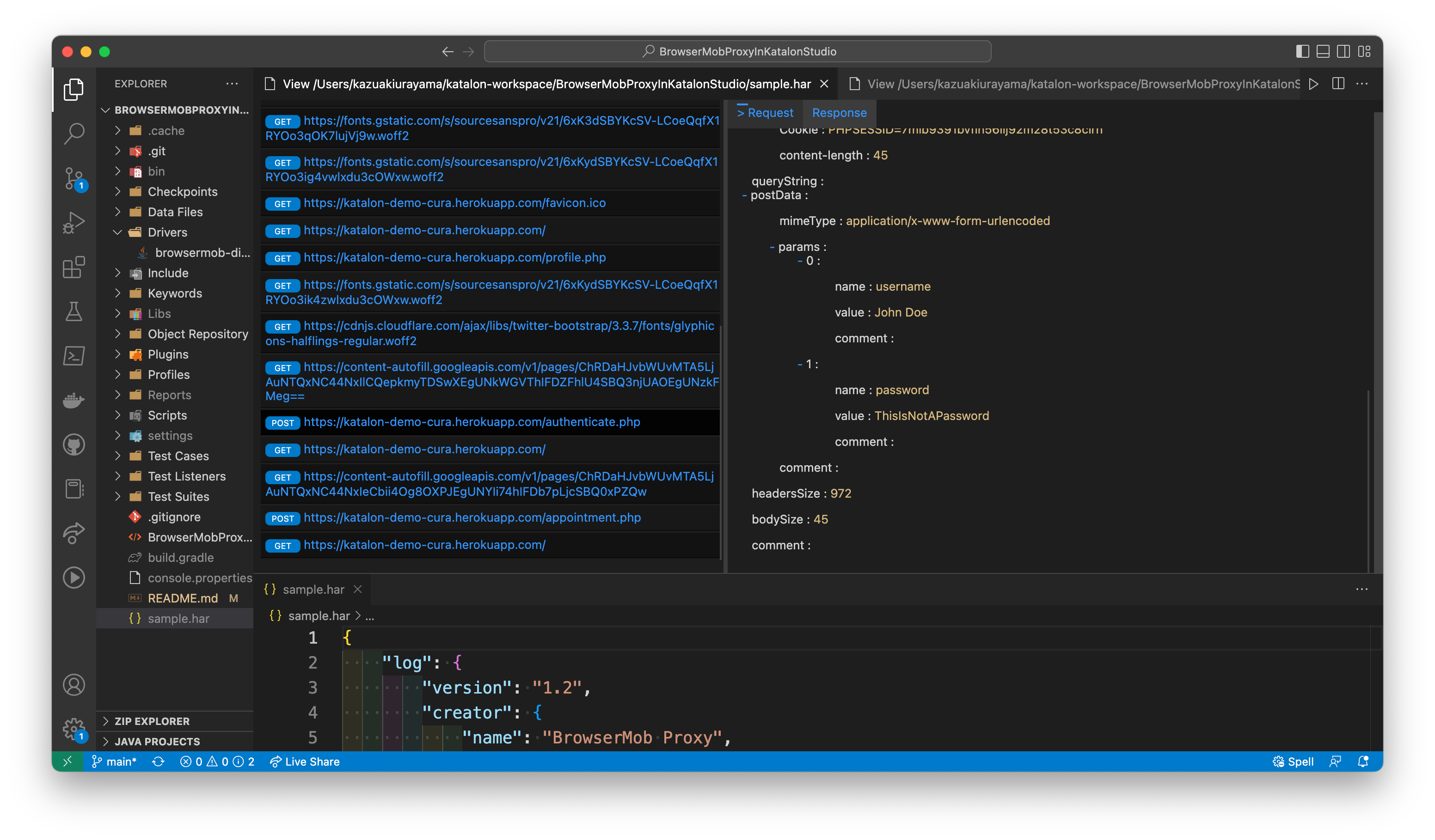 VSCode HAR Viewer