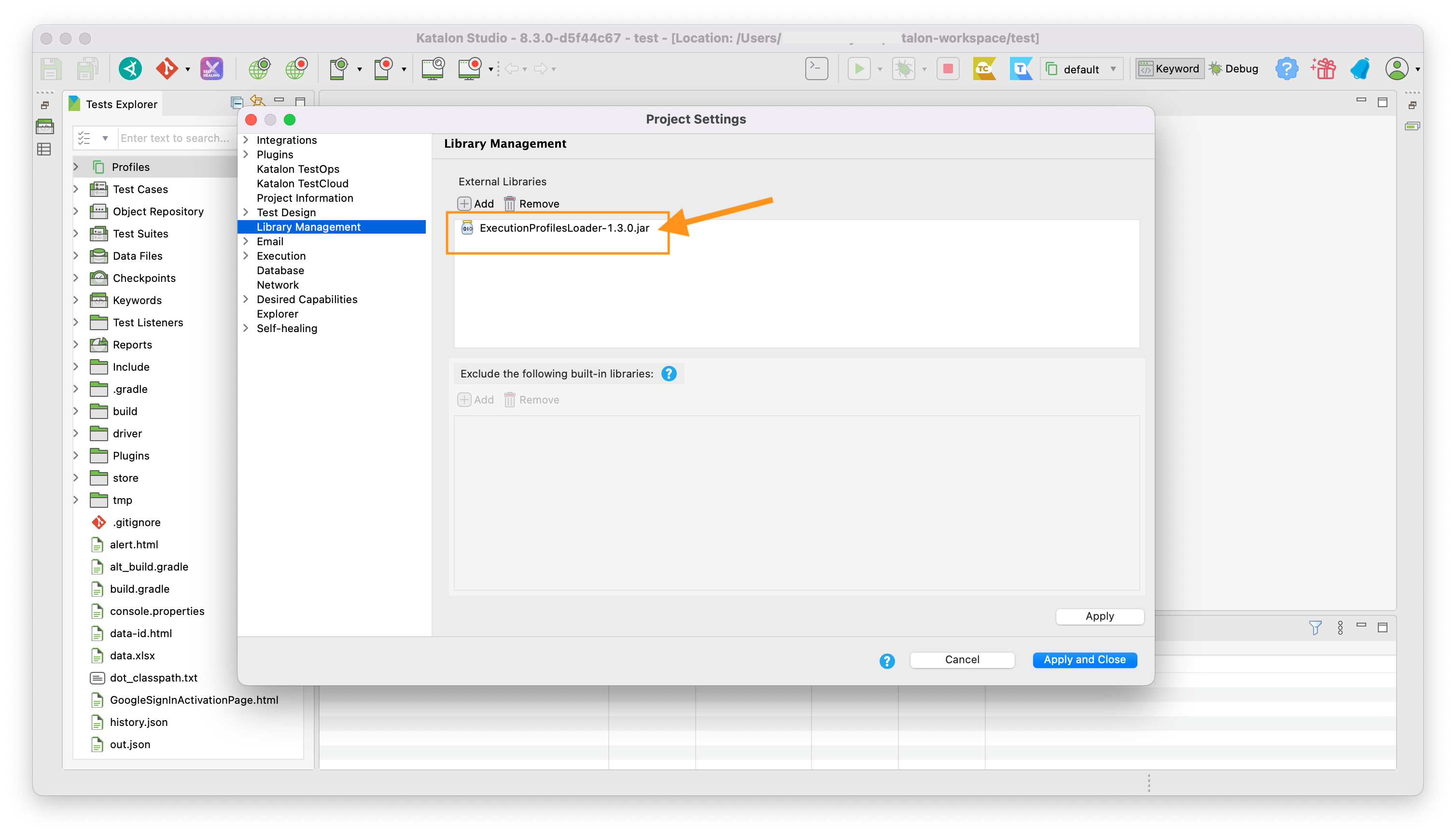 Manage test suites in Katalon Studio