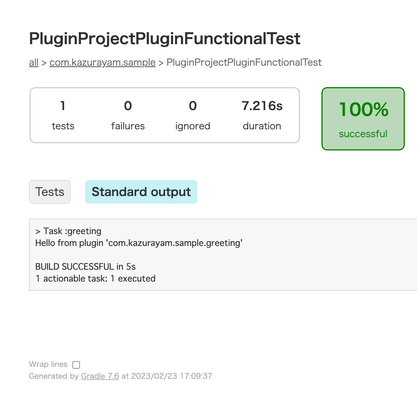 step1 Test results PluginProjectPluginFunctionalTest